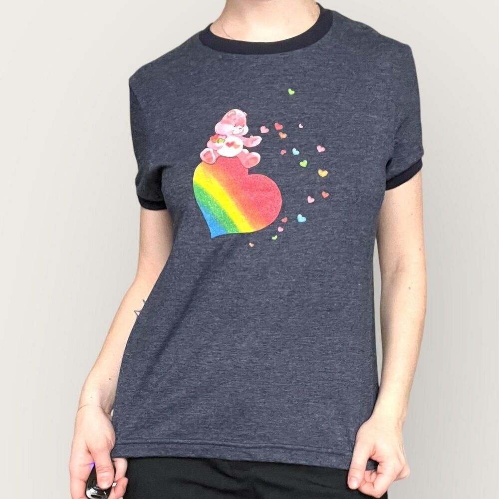 Care-bears Women's Navy and Blue T-shirt